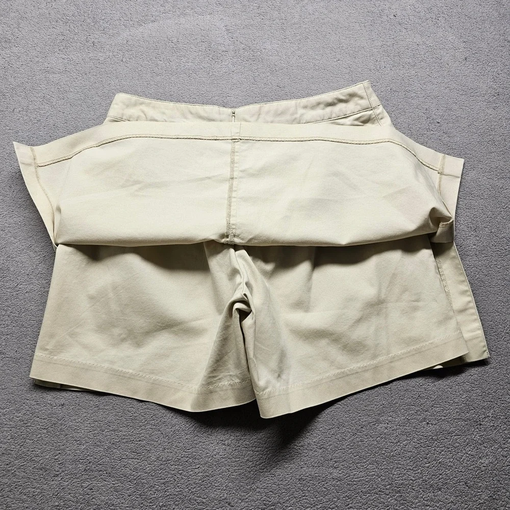 Adidas Skort Womens Size 6 Beige Stretch Golf Athletic Side Slit Back Zipper